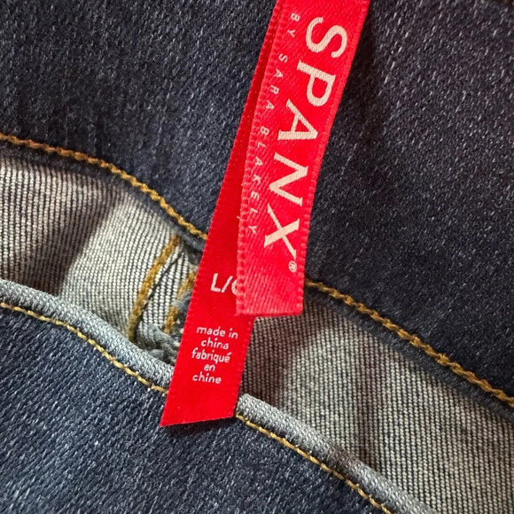 Spanx Denim Jeans Distressed Skinny Ankle Size Large - Picture 5 of 9